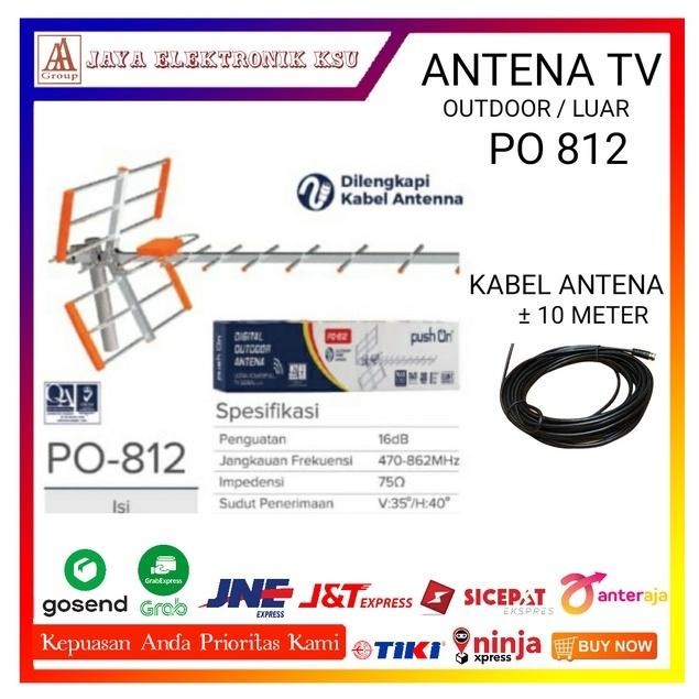 ANTENA TV DIGITAL OUTDOOR PUSH ON PO-812