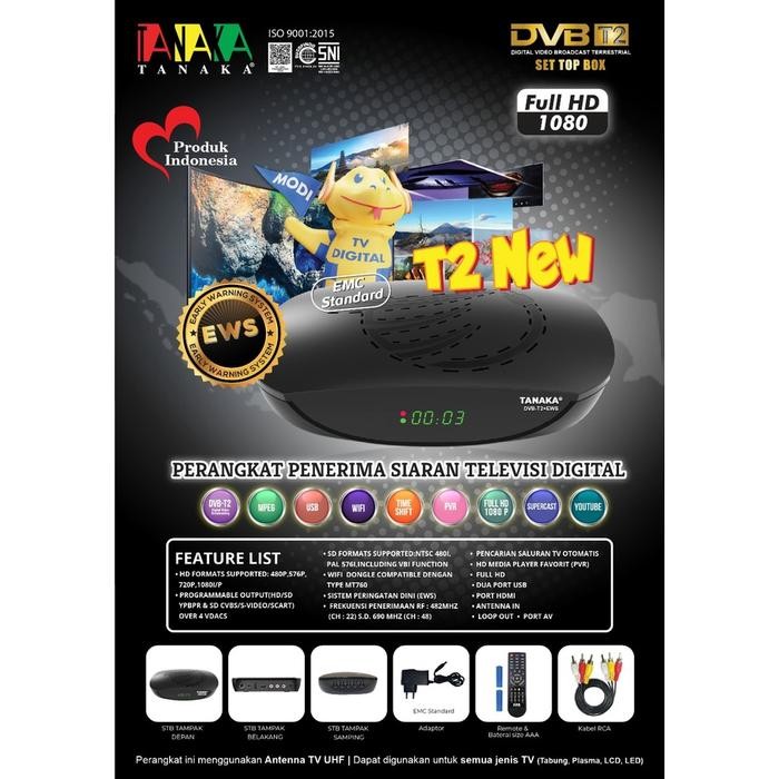 Set Top Box Tanaka STB Digital DVB T2 Tanaka type T2 New