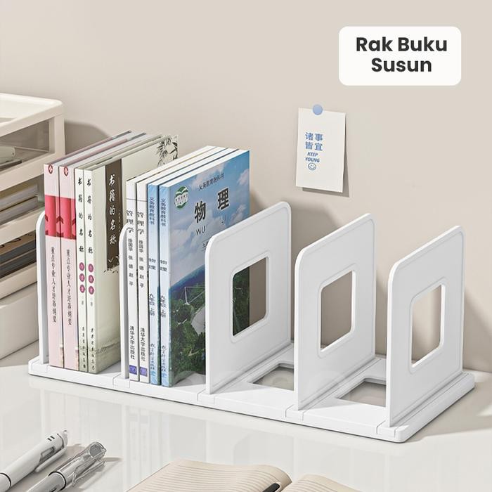 

Inaso Rak Buku Sekat Organizer Penyimpanan Meja Rak Box File Holder Book Pembatas Buku Rack Box File