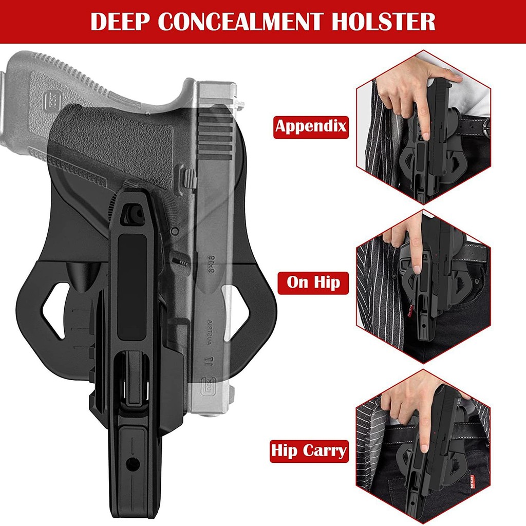 Tactical Glock Holster Suitable for Glock 9mm/SW40/357 Adjustable