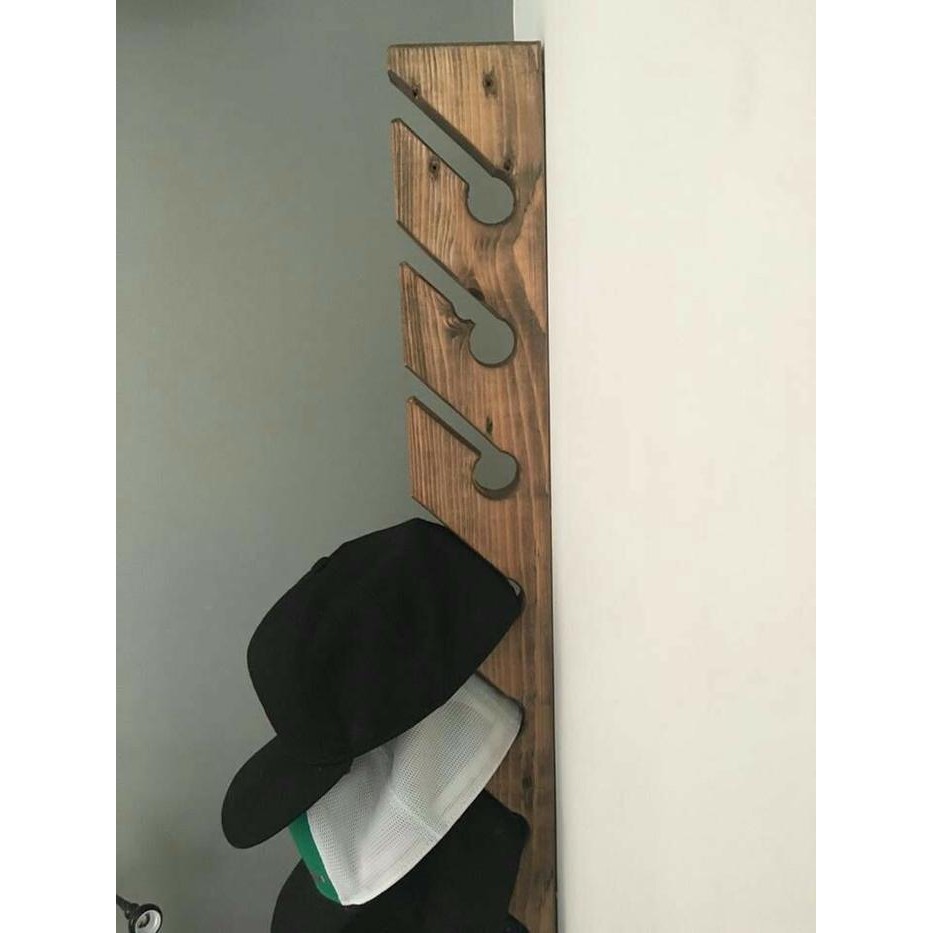 rak topi kayu/hanger/display topi/gantungan topi