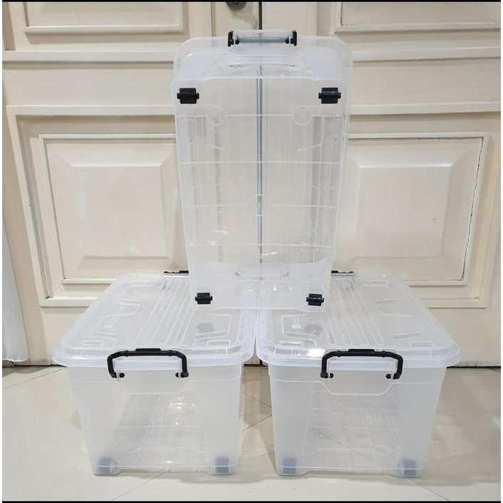 Kontainer Container Box EZY / Box Penyimpanan Transparan Bening