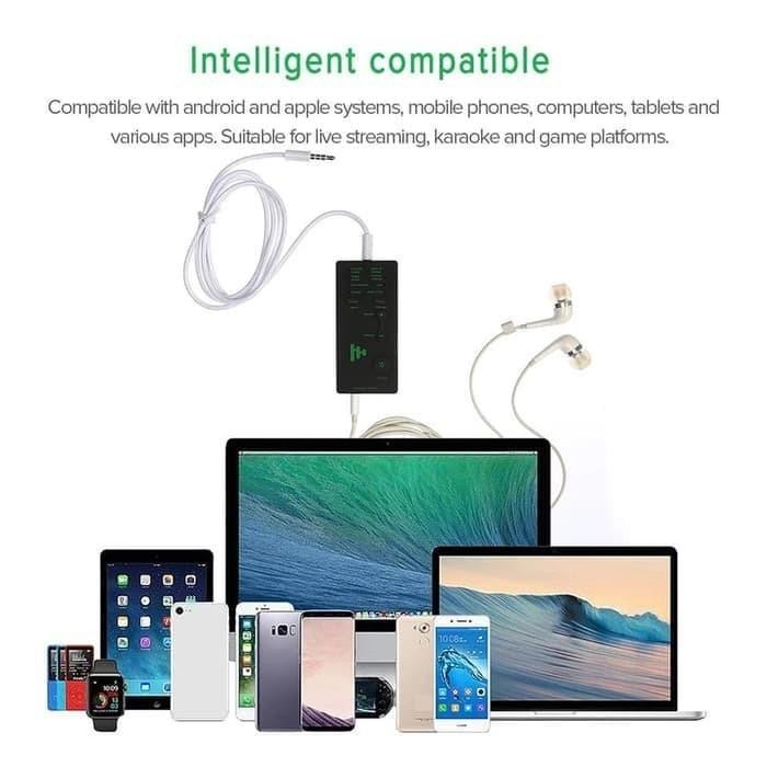 Headset perubah suara Live Sound Card External Voice Changer