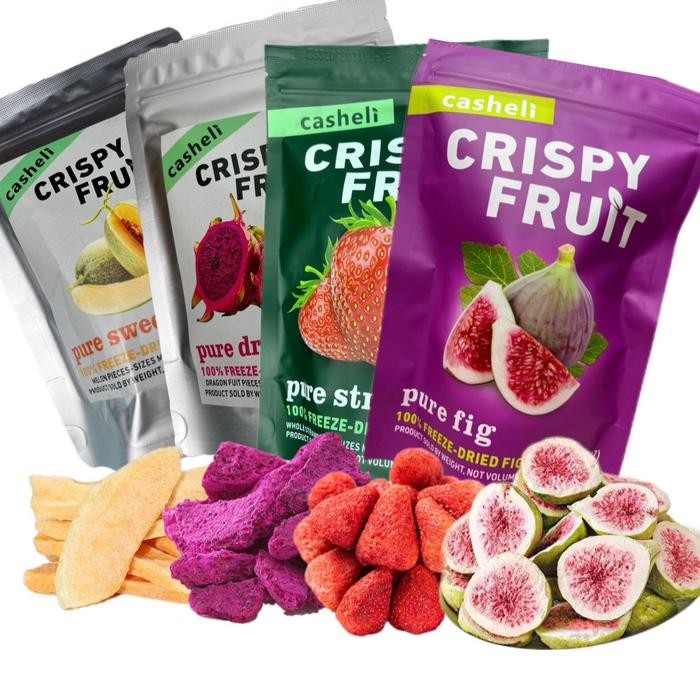 

casheli 200g Bundle of 4 Crispy Freeze-dried Strawberry 50g+ Freeze-dried Melon 50g +Freeze-dried
