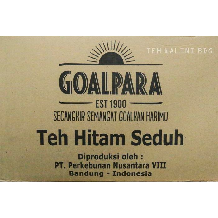 

TEH SEDUH GOALPARA BLACK TEA 250g Per Dus/ Karton Isi 32pc