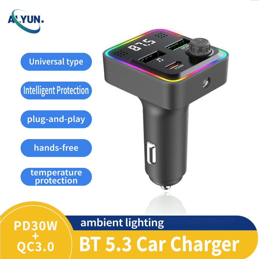 Car Bluetooth FM Transmitter Bluetooth 5.0 FM Transmitter USB PD Car Fast Charger Electronic Accesso