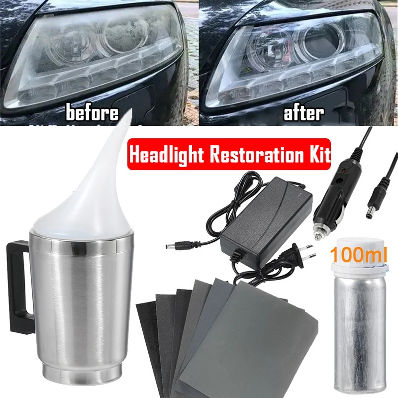 Car Headlight Lens Restoration Kit Headlamp Lens Restore Oxidation Yellow Scratch Vague Restore Poli