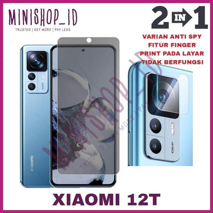 XIAOMI 12T ANTI GORES TEMPERED GLASS SPY SKIN DIAMOND CAMERA