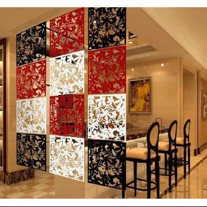 Penyekat Ruangan Vintage 3D PVC Tirai Gantung Partisi Hiasan Dinding