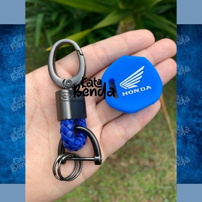 Sarung Kunci Motor Honda Beat Scoopy Vario Supra dll + Gantungan Kunci
