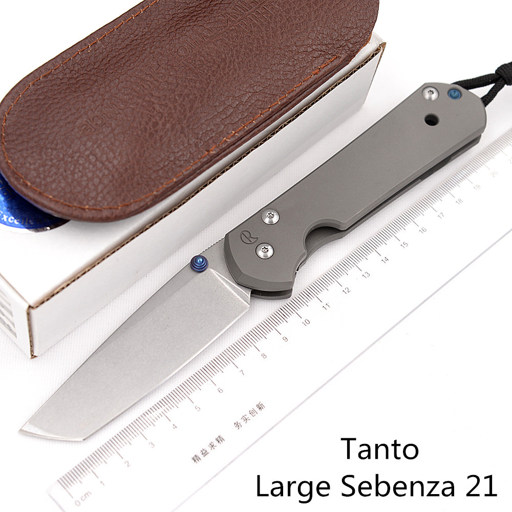 JUFULE Made Large Sebenza Tanto 21 folding knife S35vn TC4 Titanium