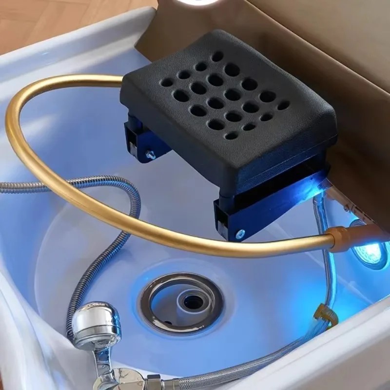 Head Spa Wooden Shampoo Chair Bed Heads Hair Salon Lighting Equipments Bed Therapy Salon Chairs Head