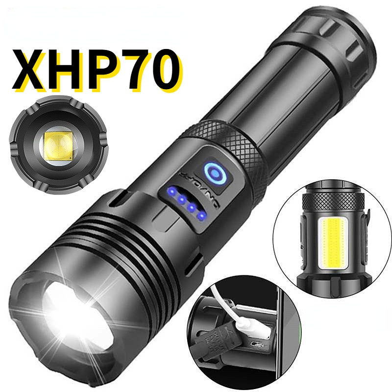 Flashlight Super XHP70 Powerful Led High Power Torch light USB
