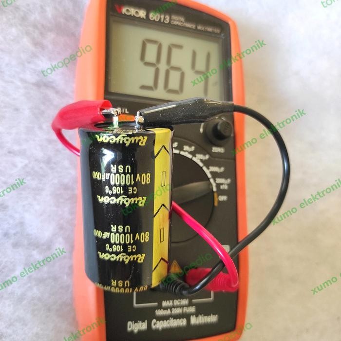 ELKO KAPASITOR 10000UF 80V RUBYCON FULL ELCO CAPASITOR 10000 UF 80 V