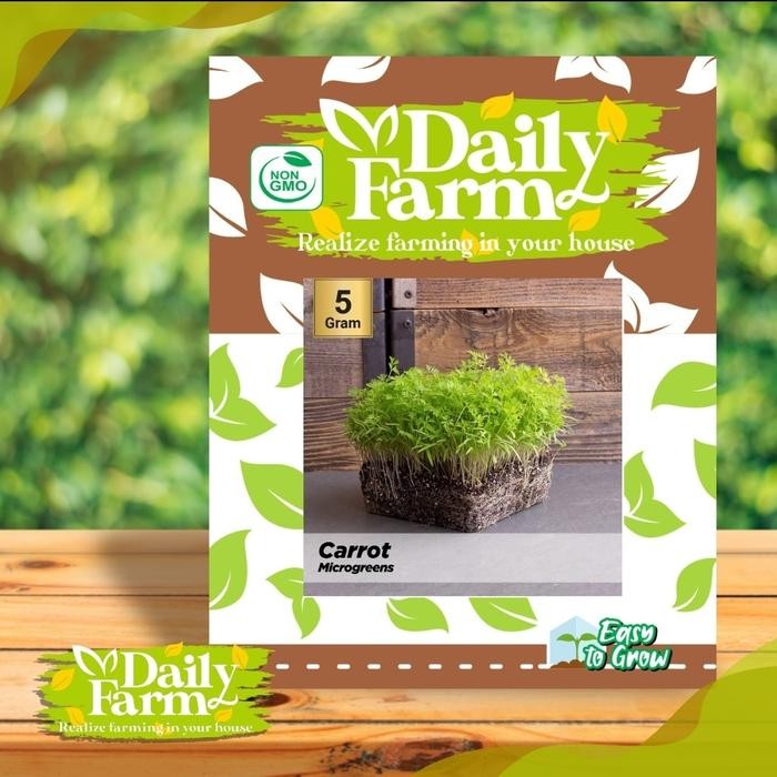 ( 5 Gram ) Benih Sayur Carrot Microgreen / Wortel Microgreen / Daily Farm