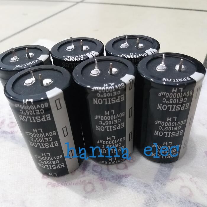 CAPASITOR KAPASITOR ELCO 10000UF 80V EPSILON ORIGINAL