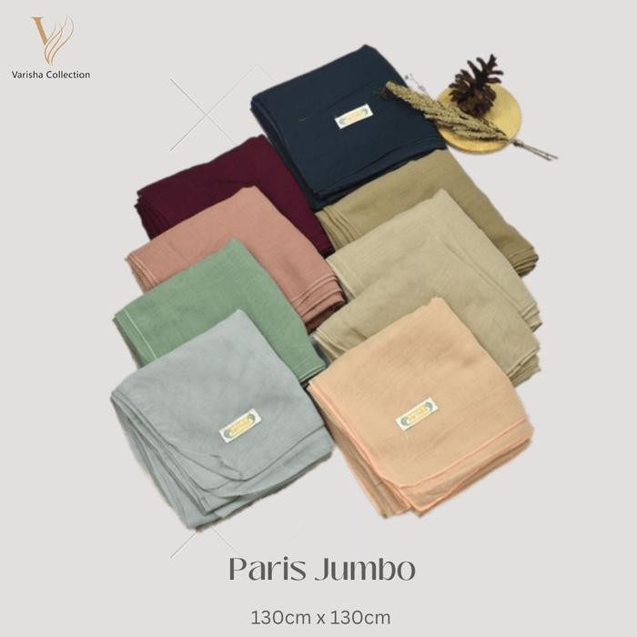 Harga Terbaru Jilbab Segi Empat Paris Jumbo Premium / Jilbab Segi Empat Polos / Segi Empat Paris