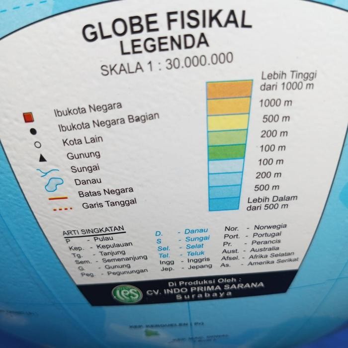 globe bola dunia besar diameter 42,5cm