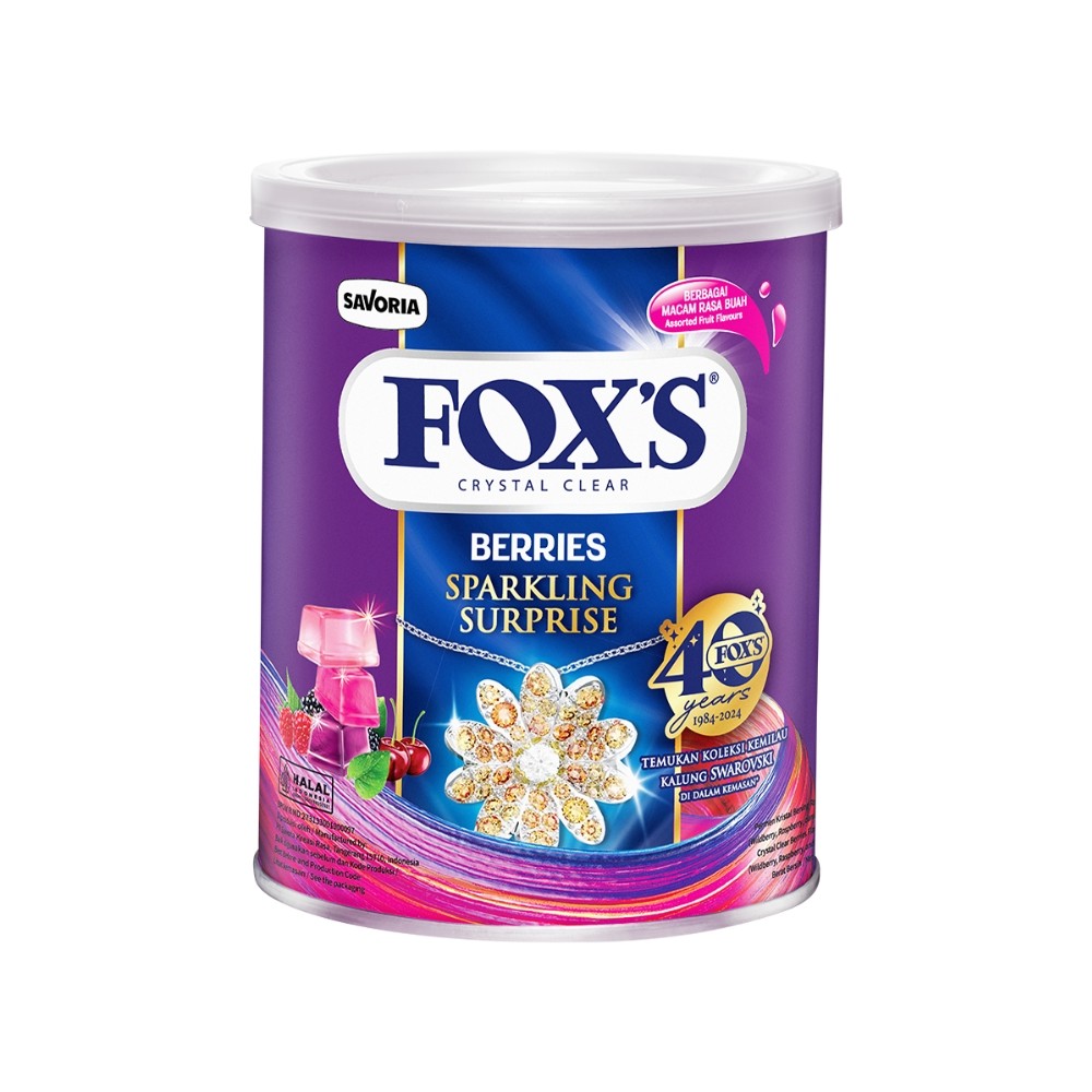 

Foxs Candy Crystal Clear Berries Kaleng 170 gram