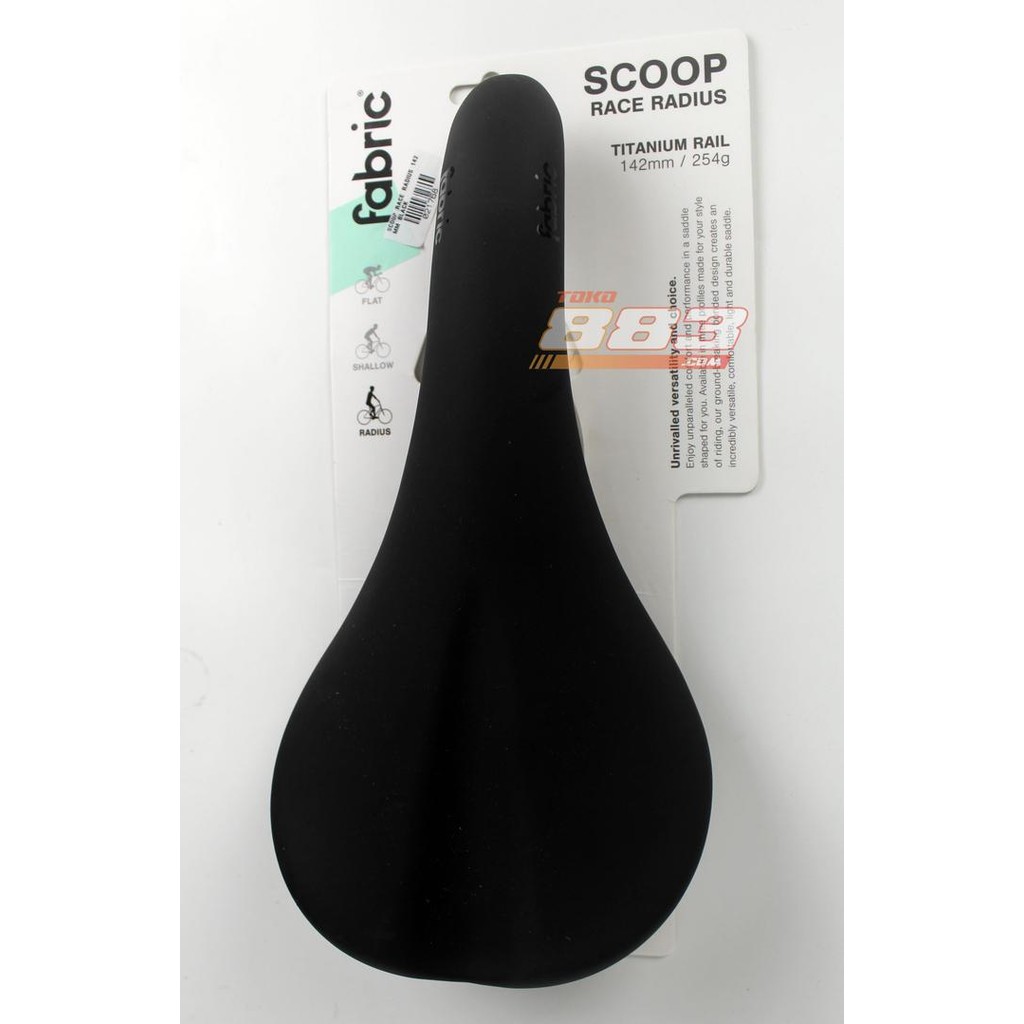 Sadel Fabric Scoop R Radius 142mm Titanium Rail 254 gram