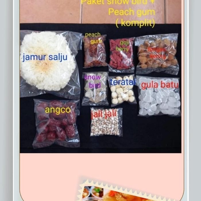 

Paket Snow Bird Nest + Peach Gum Dessert Komplit