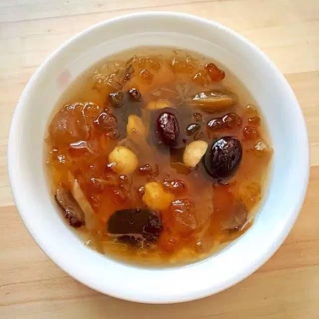 

Peach gum collagen dessert KOMPLIT Besar