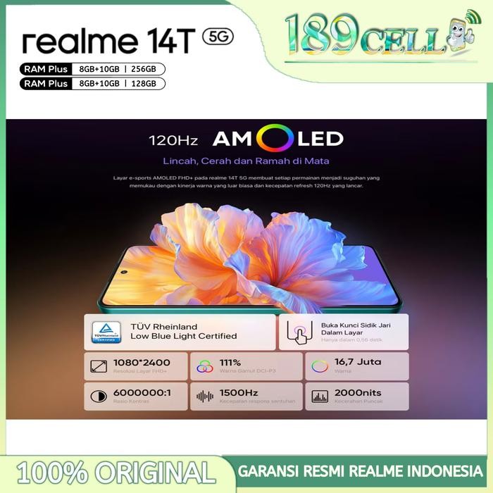 REALME 14T 5G RAM 8/256 GB REALME14 T 5G RAM 8/128 GB GARANSI RESMI REALME INDONESIA