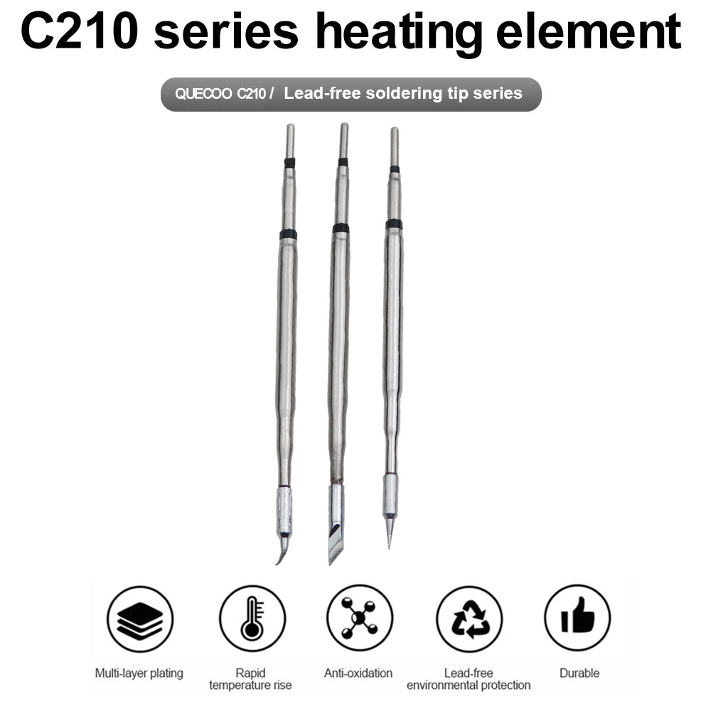 

QUICKO C210 Series Integrated Soldering Iron Tips and Heating Core Efficient Heat Conduction