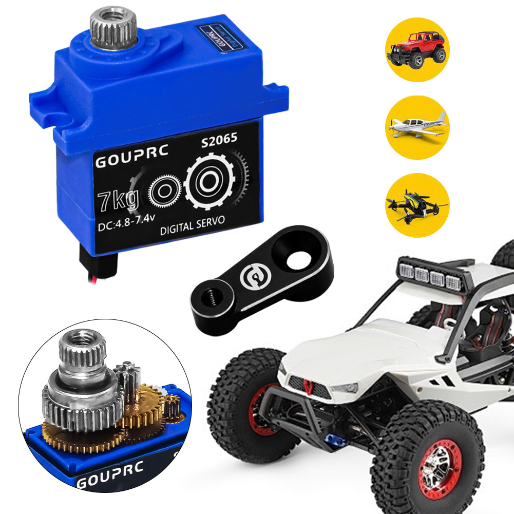 

7KG Waterproof RC Digital Micro Servo with Horn Metal Gear Servo Mini Digital Servo for TRX4 TRX6