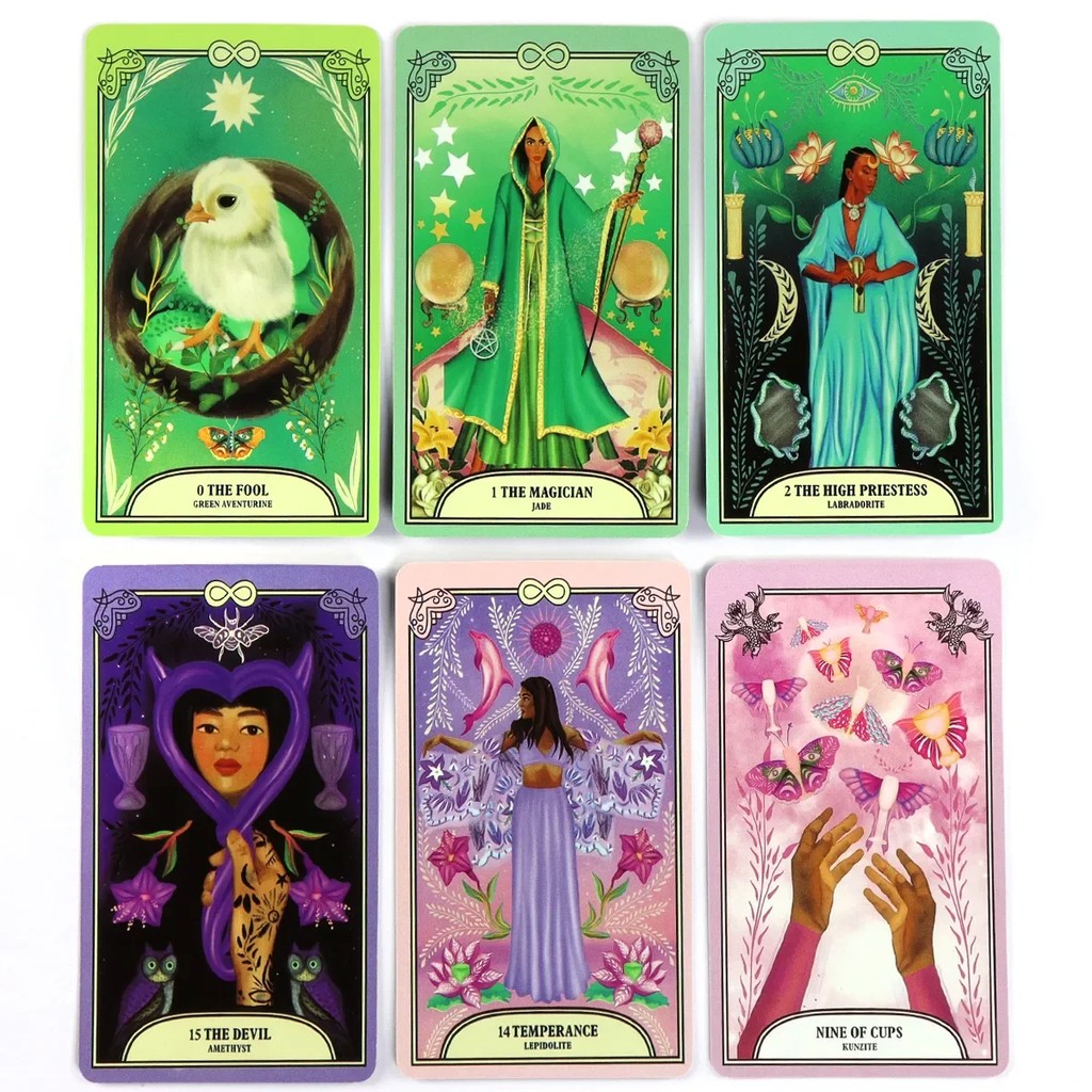 

1Pcs Deck Tarot The Crystal Magic Tarot Understand and Control Your Fate with Tarot 78-card tarot
