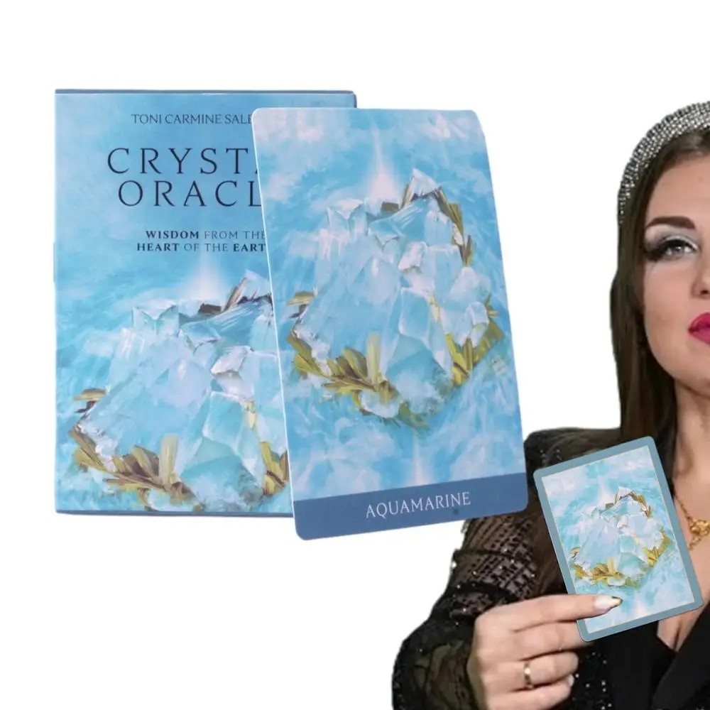

Crystal Oracle Tarot Cards 44-Card Psychological Deck Tarot Fate Divination Card Game Family Party
