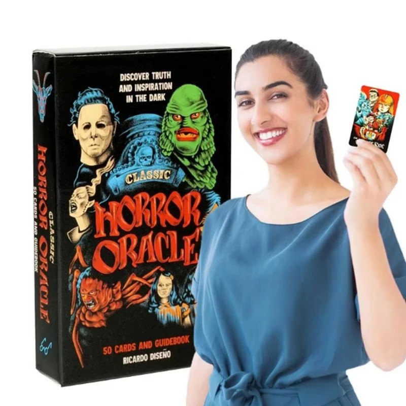 

Classic Horror Tarot Cards Psychological Oracle Deck Portable Classic Horror Oracle Full English