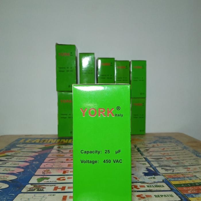 kapasitor pompa air 25uf (capacitor) 25 uf 450v York