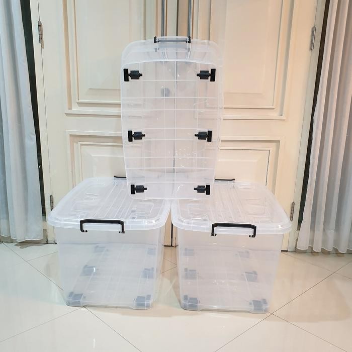 (Allthebest) Container/ Storage Box Ezy Cb 130 L Pure/Bening/Transparan Vindo Biggy