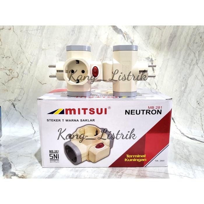(Allthebest) Steker T-ARDE + Saklar lampu Mitsui / T Arde + Saklar Neutron