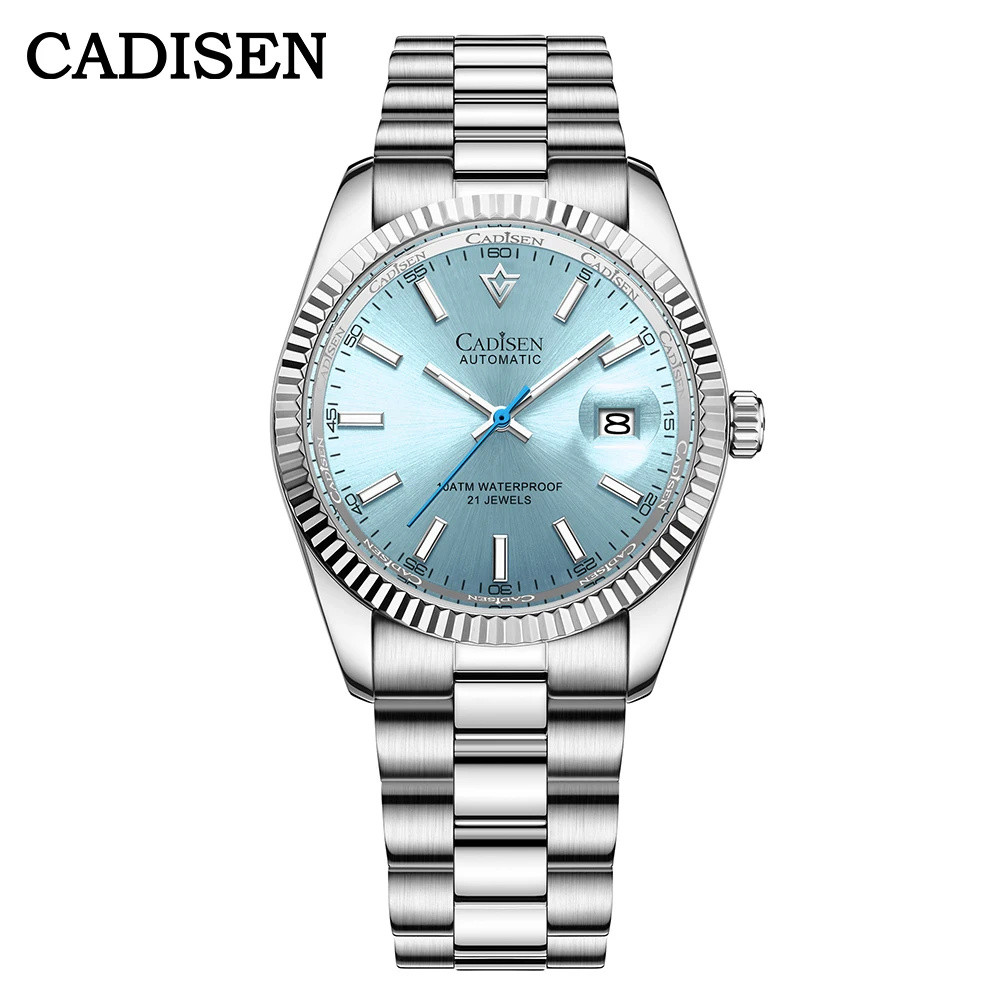 CADISEN New Mens Mechanical Automatic Watch Top Brand Luxury C3 Luminous AR Sapphire MIYOTA 8215 100