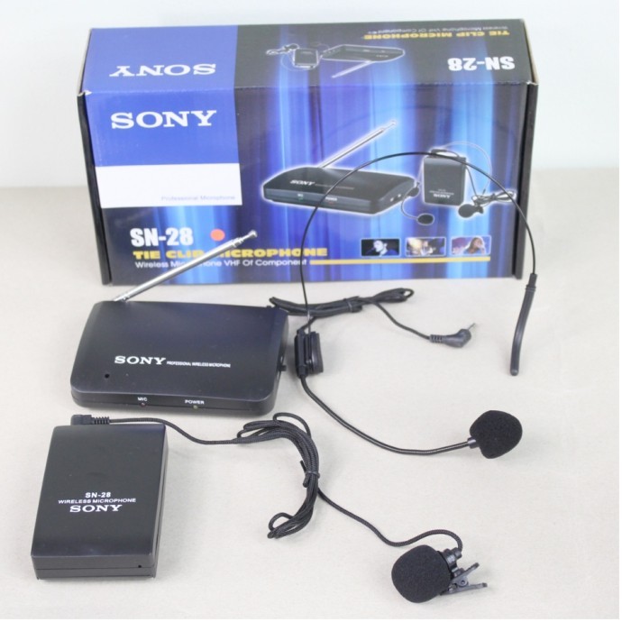 (Allthebest) SONY Mic Clip On SN-28 microphone bando jepit wireless