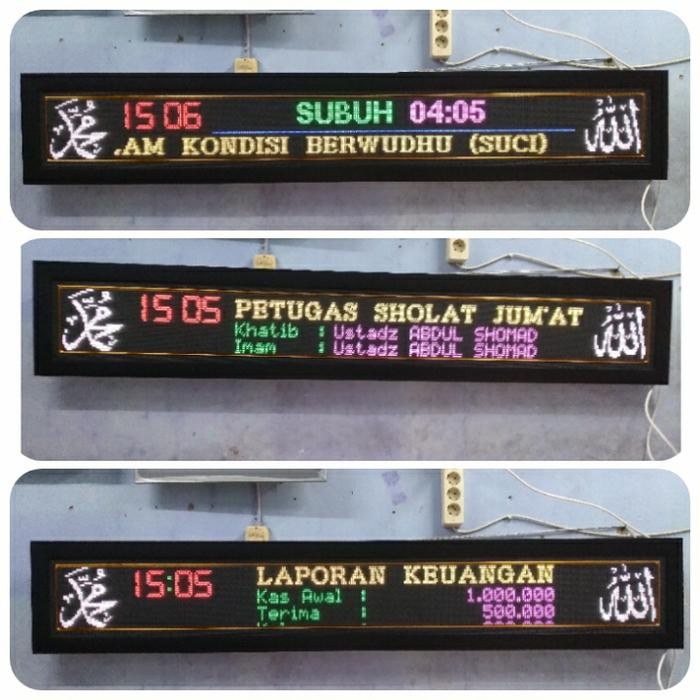 JAM DIGITAL MASJID JAM JADWAL SHOLAT FULL COLOR JWS P5 5P KH RGB