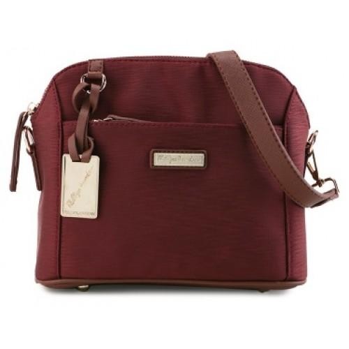 Phillipe Jourdan Domine Tas Selempang Wanita Maroon (Canvas)
