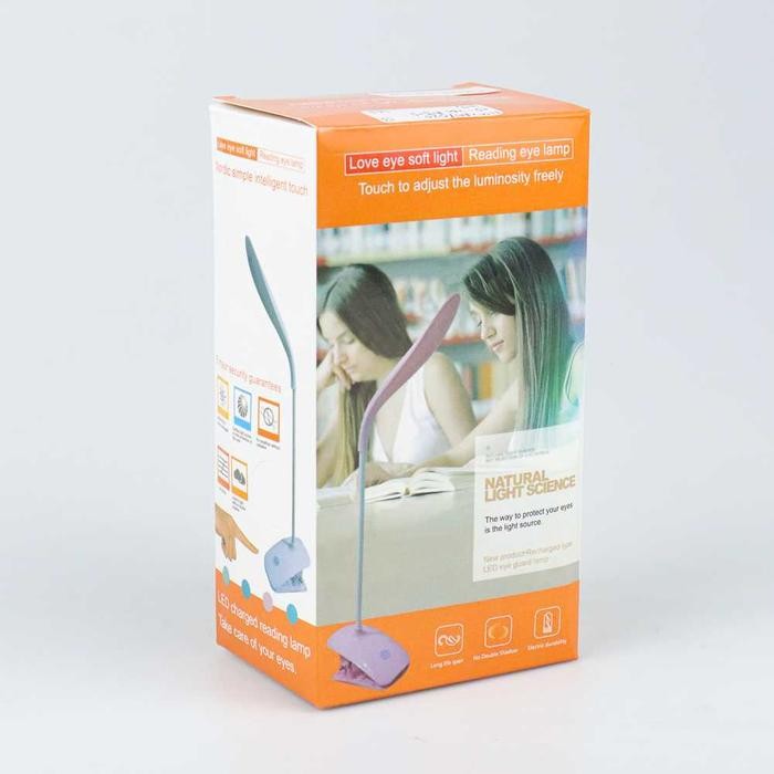 Lampu Meja Belajar Jepit Meja - Led Lampu Baca - Bisa Di Cas