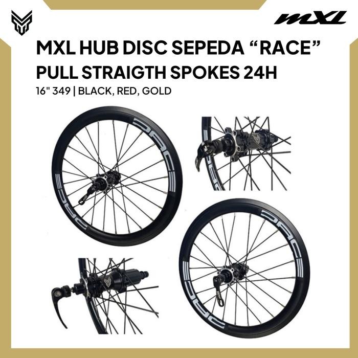 MXL Wheelset Disc R 16" 349 Roda Sepeda Set Velg Lengkap Cycling