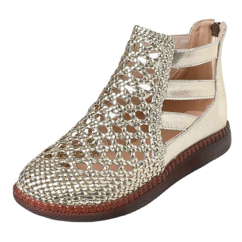 Sandals Women Summer Round Toe Thick Sole Hollow Out Sandals For Women Orthopedic Sandals Comfort