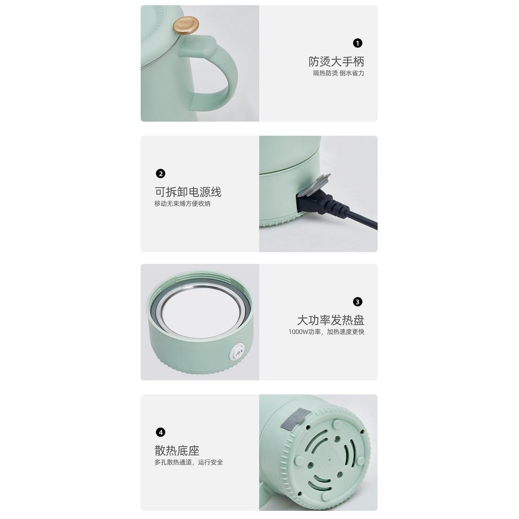 Electric Cooker Mini Multifungsi / Alat masak listrik travelling Stainless