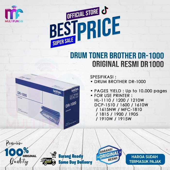 Drum Toner Brother DR-1000 Original Resmi DR1000