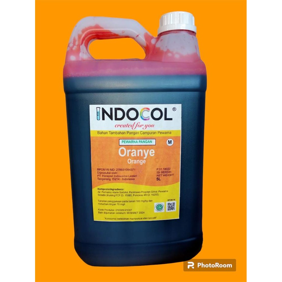 

Indocol Pewarna Cair Oranye (5 Liter) Gratis Ongkir