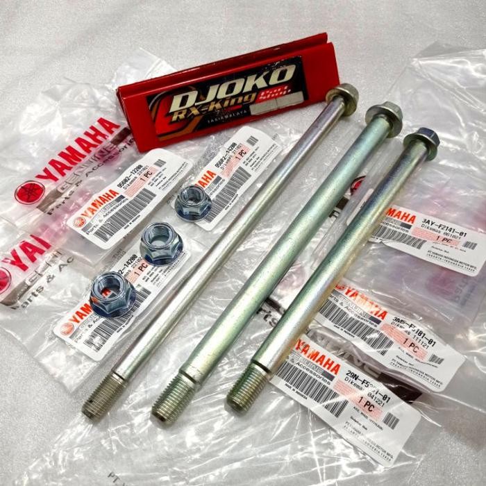as roda depan belakang arm + mur set rx king original yamaha genuine