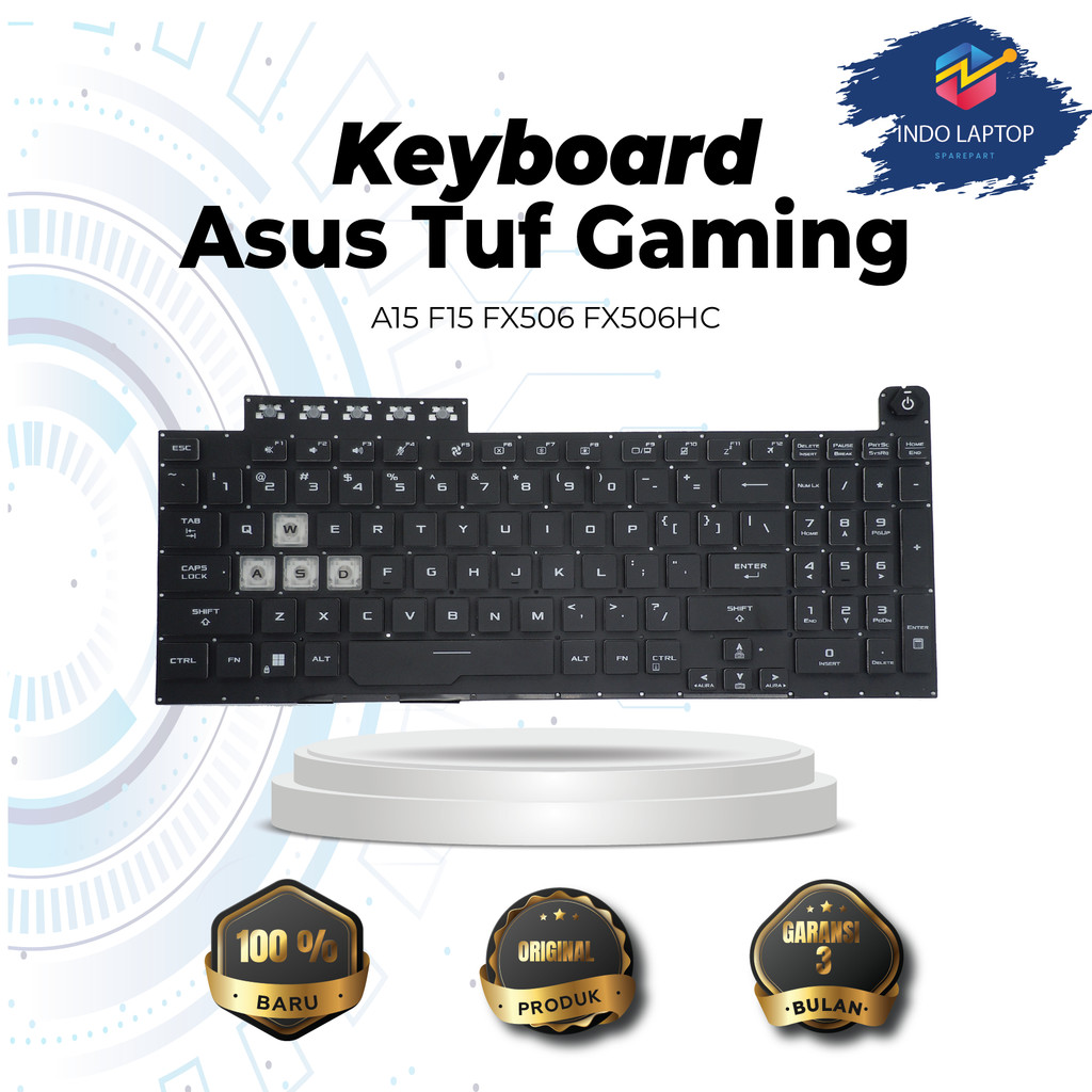 Keyboard Asus Tuf Gaming a15 f15 fx506 fx506hc