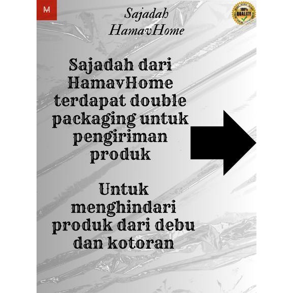 Sajadah Rawis Busa Tebal Empuk Uk 110X70 Cm Motif Raudoh [Warna Dasar Hitam]