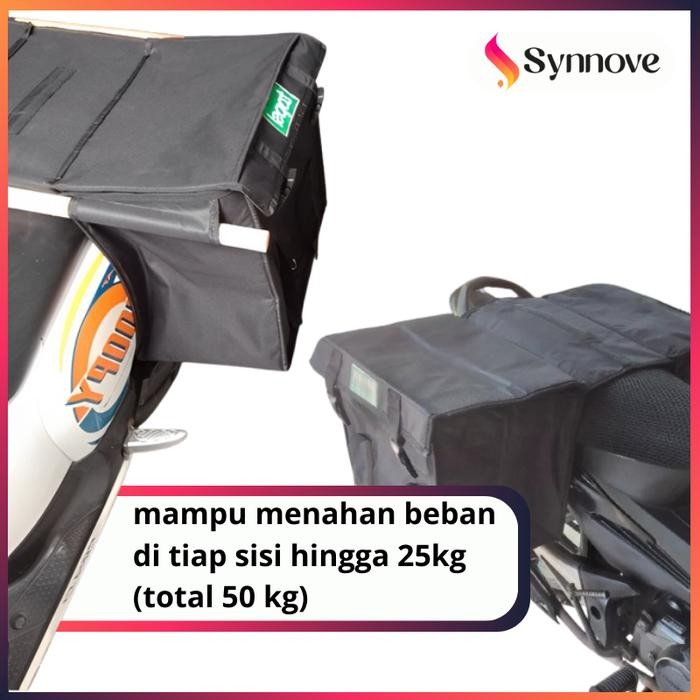 Tas Kurir Motor Tebal Anti Air Tas Obrok Motor Tas Samping Motor Belakang Side Bag Motor Tas