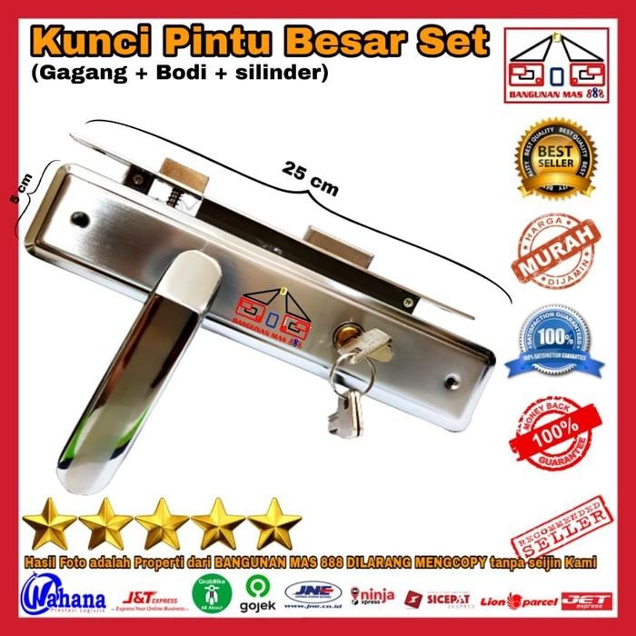KUNCI PINTU BESAR tipe OVAL TEBAL BAGUS - KUNCI PINTU RUMAH - KUN